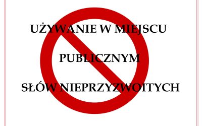 Używanie słów nieprzyzwoitych w miejscu publicznym